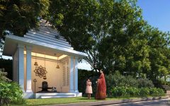 Temple and spiritual zone inside luxury residential apartments on EM Bypass